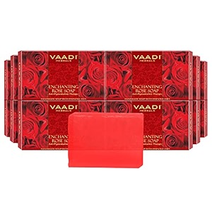 vaadi herbals enchanting rose soap with mulberry extract 75g pack of 12