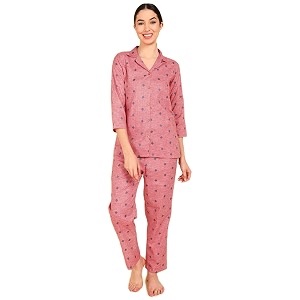 Vaamsi Cotton Printed Night Suit VNWK1016A Gold