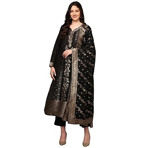 Vaamsi Womens Chanderi Ethnic Motifs Woven Design