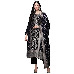 Vaamsi Womens Chanderi Ethnic Motifs Woven Design