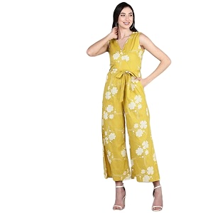 Vaamsi Womens Cotton Above The Knee Jumpsuit