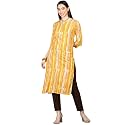 Vaamsi Women39s Cotton Abstract Printed Straight Kurta