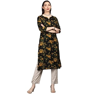 Vaamsi Womens Cotton Blend Floral Printed Straight