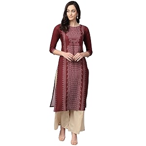 Vaamsi Polyester Womens Regular Kurta