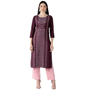 Vaamsi Womens Crepe a-line Kurta VPK1651E XS