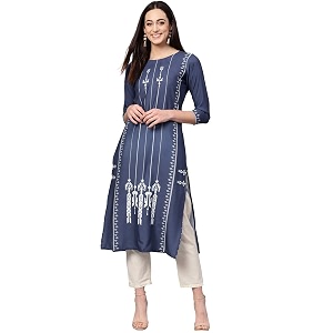 Vaamsi Womens Crepe Straight Kurta VPK1672E S