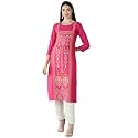 Vaamsi Women39s Crepe Straight Kurta VPK1779E_XL_Pink