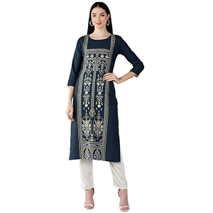 Vaamsi Womens Crepe Regular Kurta