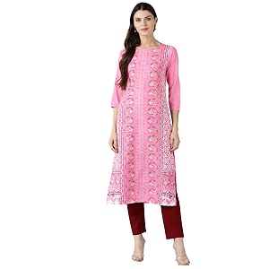 Vaamsi Womens Crepe Regular Kurta