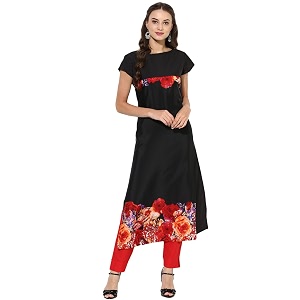 Vaamsi Womens Crepe Regular Kurta