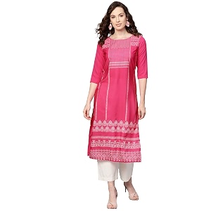 Vaamsi Womens Crepe Regular Kurta