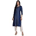 Vaamsi Women39s Crepe Solid Regular Kurta