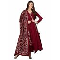 Vaamsi Women39s Georgette Embroidered Flared Angrakha Pant