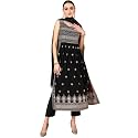 Vaamsi Women39s Poly Georgette Solid Embroidered Straight