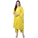 Vaamsi Women39s Poly Silk Embellished Solid Straight
