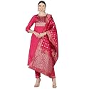 Vaamsi Women39s Poly Silk Solid Yoke Design
