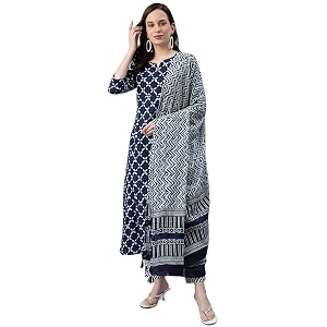 Vaamsi Womens Pure Cotton Geometric Printed Straight