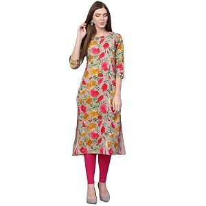 Vaamsi Womens Rayon Blend Straight Fit Floral