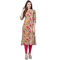 Vaamsi Women39s Rayon Blend Straight Fit Floral