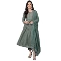 Vaamsi Women39s Silk Blend Solid Anarkali Kurta