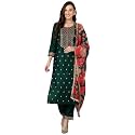 Vaamsi Women39s Silk Blend Embroidered Straight Kurta