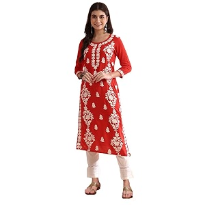 Vaamsi Womens Viscose Rayon Solid Embroidered Straight