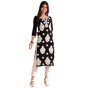 Vaamsi Womens Viscose Rayon Solid Embroidered Straight