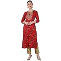 Vaamsi Women39s Viscose Rayon Geometric Printed Kurta