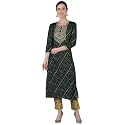 Vaamsi Women39s Viscose Rayon Geometric Printed Kurta
