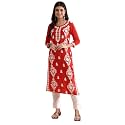 Vaamsi Women39s Viscose Rayon Solid Embroidered Straight