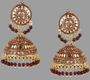 vaanya designer golden jhumka earrings for women party wear earrings alloy jhumki earring