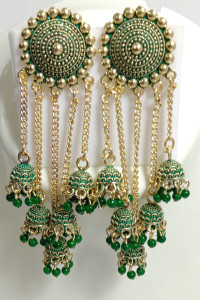 vaanya traditional meenkari alloy jhumki earring