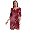 Vaararo V-Neck Party Dress for Women Bodycon