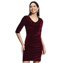 Vaararo V-Neck Party Dress for Women Bodycon