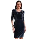 Vaararo V-Neck Party Dress for Women Bodycon