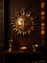 Vaasturemedy Metal Copper Sun Face God Wall