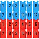 Vabean 24 Pack Nylon Mesh Scrimmage Team Practice Vests Pinnies Jerseys Train Vest for Adult Sport Basketball Soccer Football