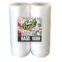 Vac Fresh Food Vacuum Sealer Rolls (8" x 50', 2 Rolls), 3.5mil Embossed Food Storage Bags, Vacuum Seal Bags for Meal Prep, Sous Vide Bags for Cooking (100 Feet)