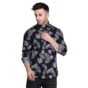 men39s cotton slim fit solid casual shirt