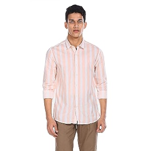 men39s cotton slim fit solid casual shirt