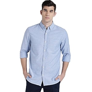 men39s cotton slim fit solid casual shirt