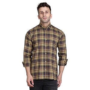 men39s cotton slim fit solid casual shirt