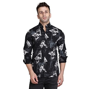 men39s cotton slim fit solid casual shirt