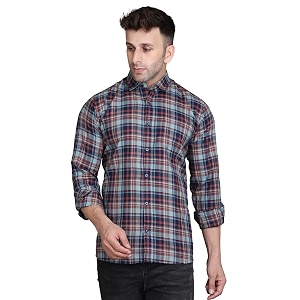 men39s cotton slim fit solid casual shirt