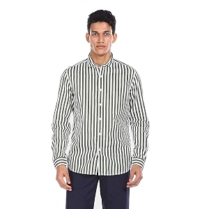 men39s cotton slim fit solid casual shirt