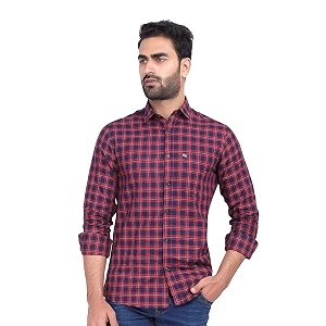 men39s cotton slim fit solid casual shirt