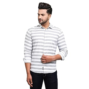 men39s cotton slim fit solid casual shirt