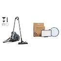 Vacmaster CC0501 Ultra Silent Bagless Canister Vacuum + 952860 Filter Kit, 1 HEPA Media Exhaust Filter and 1 Washable Pre-Filter