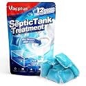 Vacplus Septic Tank Treatment, 12 Pack, 1-Year Supply, 2X Efficiency