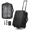 Vacuum Seal Travel Backpack 70L Expandable Air Compression System, Water Resistant Airline Approved Carry-On Suitcase Luggage, Black - Vacuum Pump &amp; Wheeled Version
